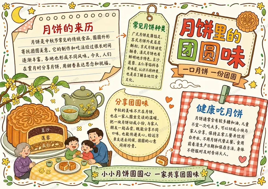 月饼里的团圆味彩色成品预览