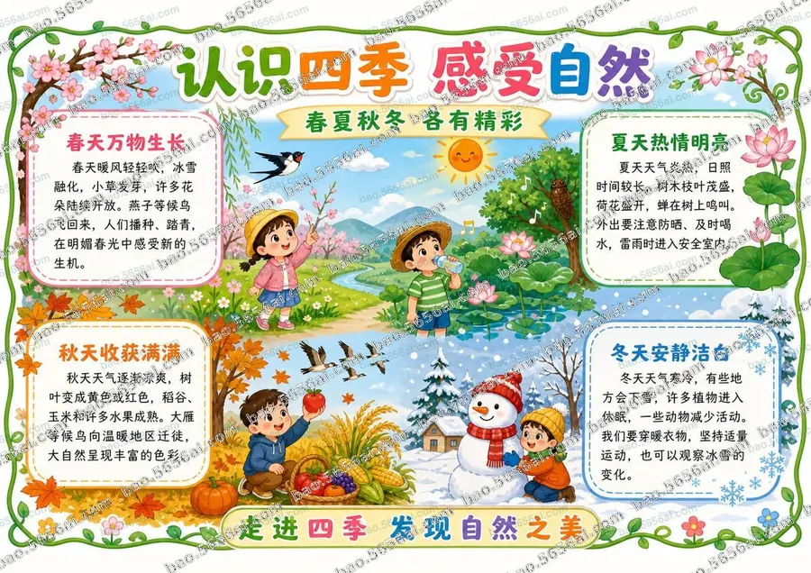 认识四季·感受自然（三版本）彩色成品预览