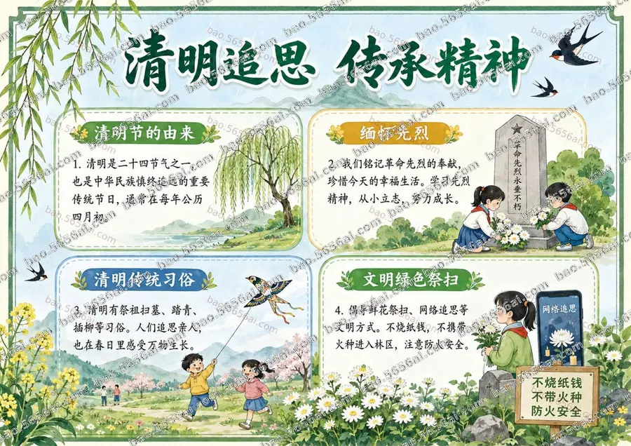 清明追思·传承精神（三版本）彩色成品预览