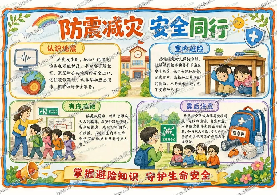 防震减灾·安全同行彩色成品预览