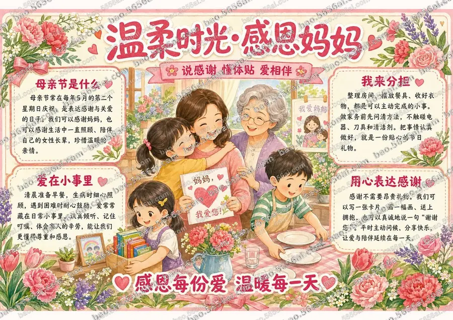 温柔时光·感恩妈妈彩色成品预览