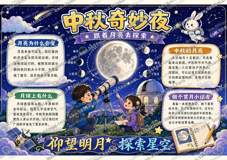 中秋奇妙夜彩色成品预览