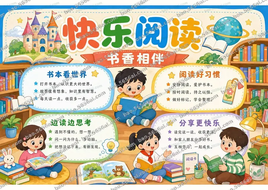 快乐阅读·书香相伴彩色成品预览