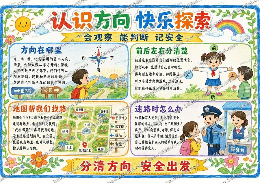 认识方向·快乐探索（三版本）彩色成品预览
