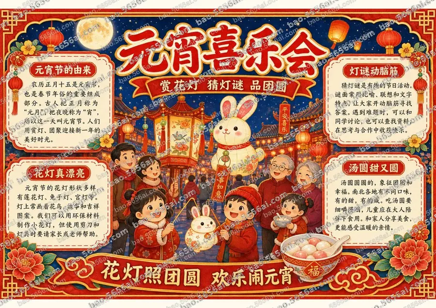 元宵喜乐会彩色成品预览