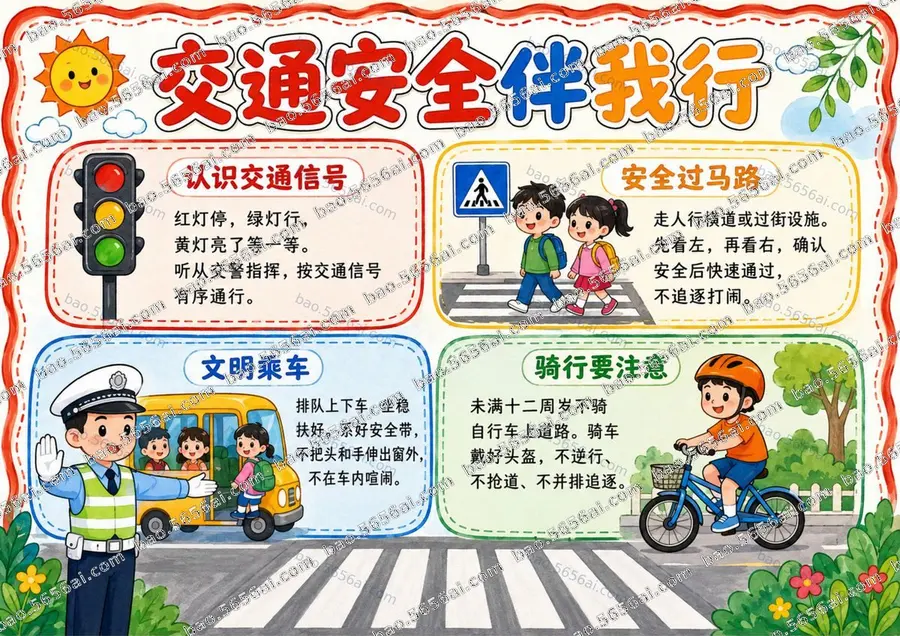 交通安全伴我行彩色成品预览