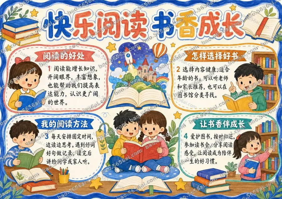 快乐阅读·书香成长彩色成品预览