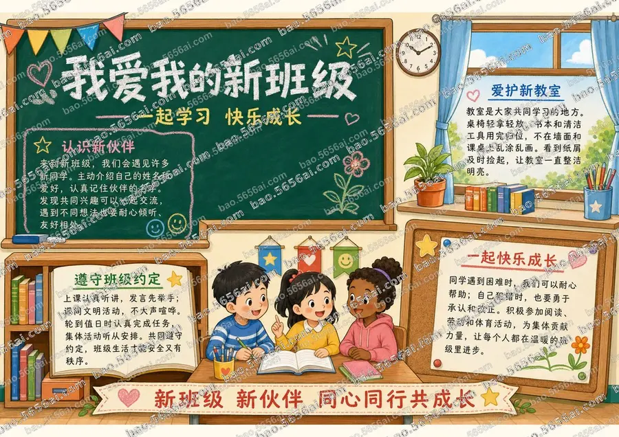 我爱我的新班级彩色成品预览