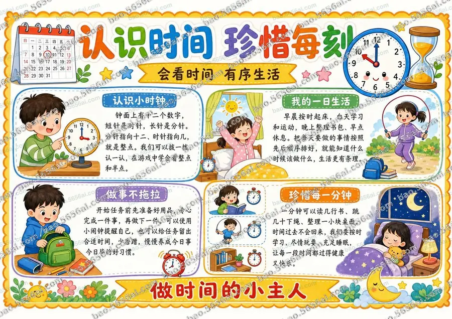 认识时间·珍惜每刻（三版本）彩色成品预览