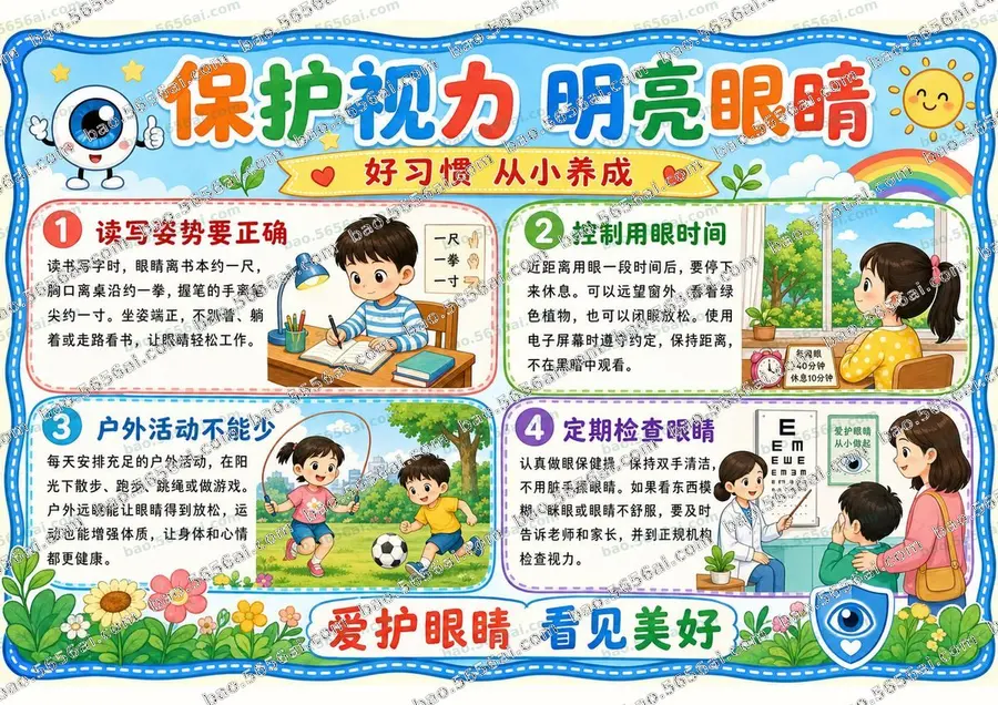 保护视力·明亮眼睛（三版本）彩色成品预览