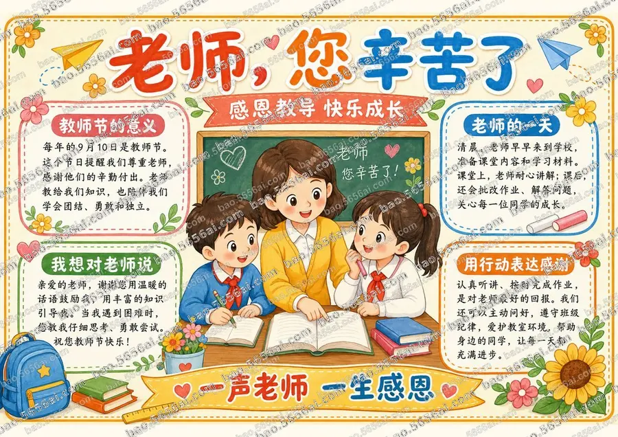 老师，您辛苦了彩色成品预览