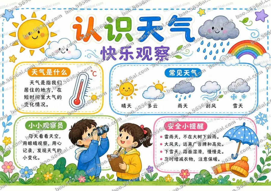 认识天气·快乐观察（三版本）彩色成品预览