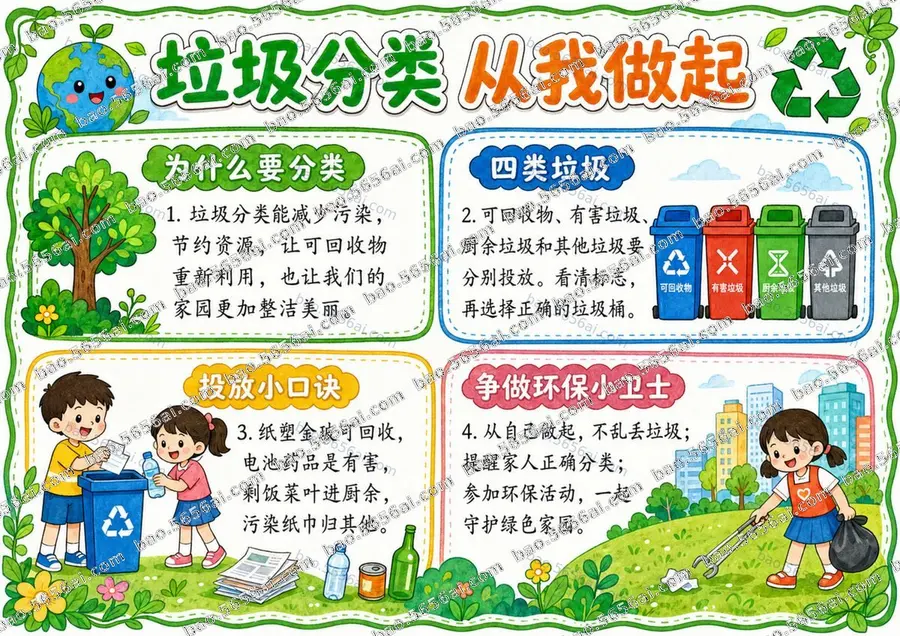 垃圾分类从我做起（三版本）彩色成品预览
