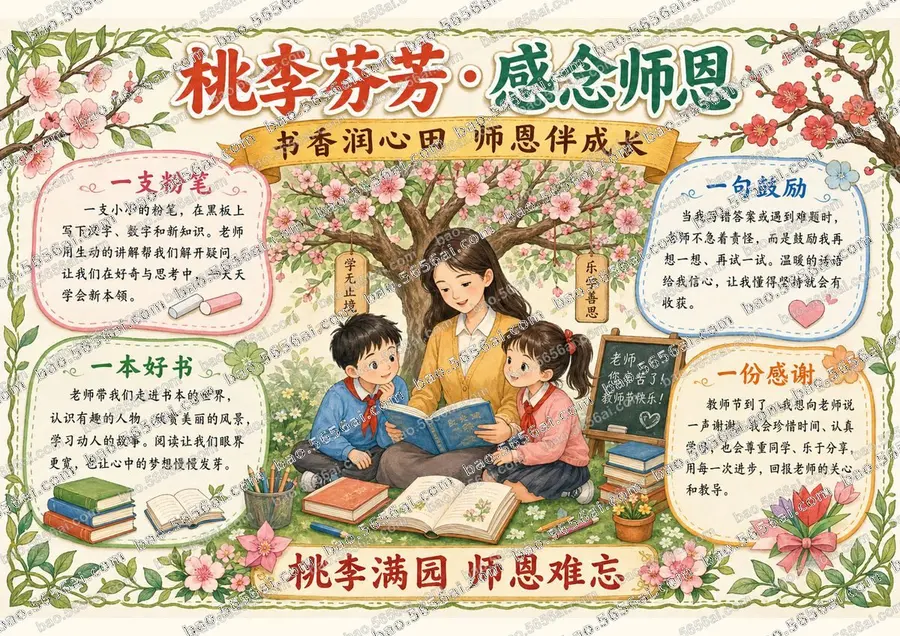 桃李芬芳·感念师恩彩色成品预览