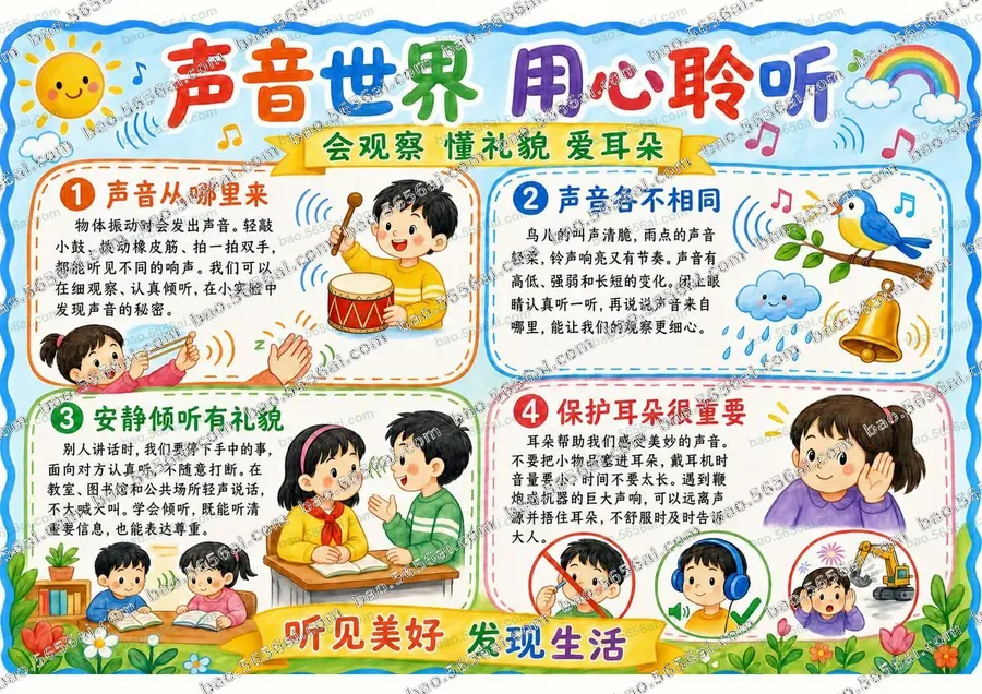 声音世界·用心聆听（三版本）彩色成品预览