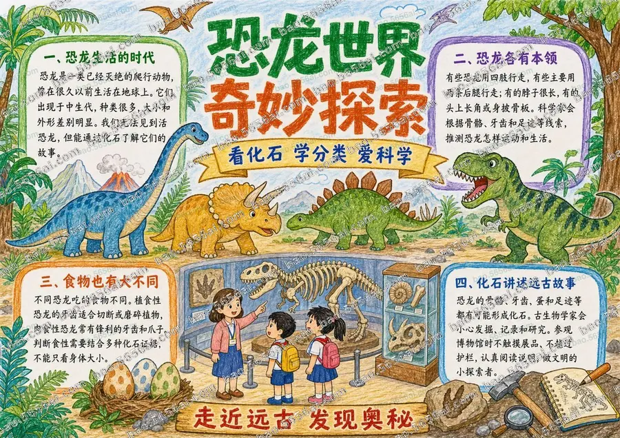 恐龙世界·奇妙探索（三版本）彩色成品预览
