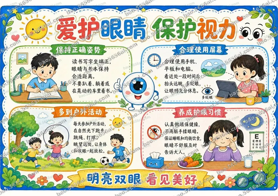 爱护眼睛·保护视力（三版本）彩色成品预览